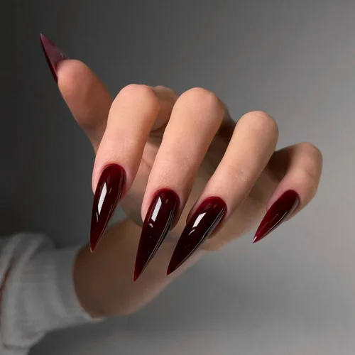 Miniatura 9 de Uñas postizas a presión para Halloween, con forma de hueso gótico, de terror, de cobertura completa, color blanco y negro, acrílico, para fiestas