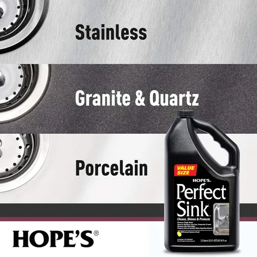 Miniatura 7 de HOPE'S Limpiador y Pulidor Perfecto para Fregaderos, Restaurador, Repelente al Agua, Elimina Manchas, Ideal para Acero Inoxidable Cepillado, Hierro