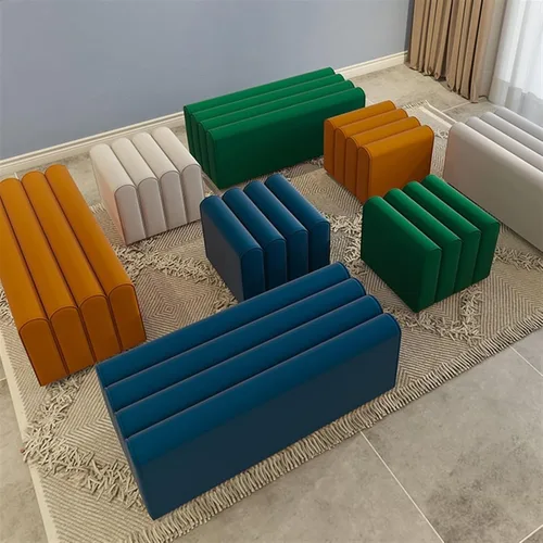 Miniatura 4 de Storage Benches Home Doorway Entry Shoe Change Stool Modern Checkroom Rectangular Stool Bedside Stool Clothing Store Sofa Stool Entrance Door Shoe