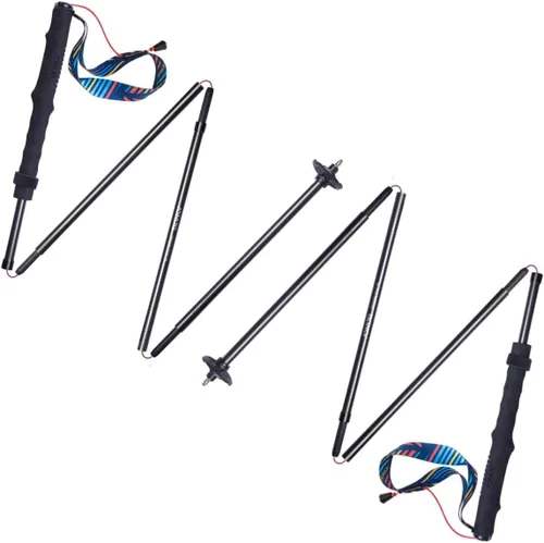 Miniatura 16 de AONIJIE Bastones de senderismo – 2 bastones de senderismo ultraligeros plegables de fibra de carbono con sistema antigolpes y bloqueo rápido