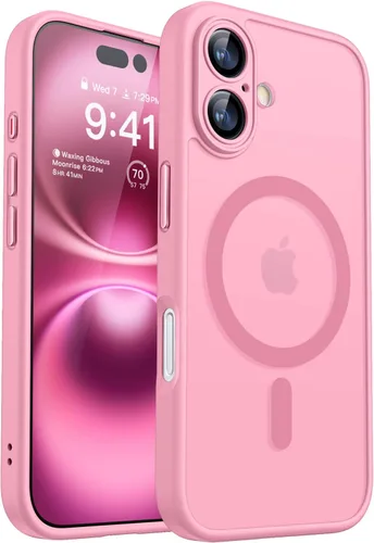 Miniatura 24 de CANSHN Funda magnética compatible con iPhone 17 Pro, mejorada [protección completa de la cámara] [compatible con Magsafe] [mate translúcido] funda