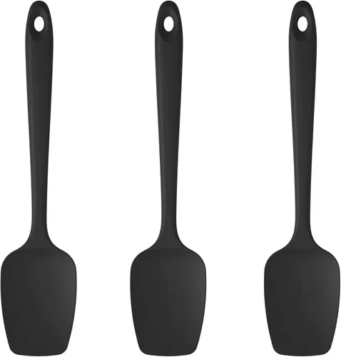 U-Taste Juego de espátulas de cuchara de silicona, 600ºF de alta resistencia al calor, raspador de goma flexible de grado alimenticio, mezcla de