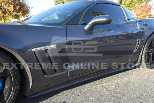 Miniatura 4 de Para Chevrolet Corvette C6 Grand Sport y Z06 2005-2013 EOS ZR1 estilo faldones laterales paneles de umbral con guardabarros par