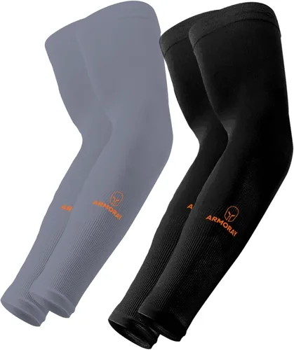 Miniatura 10 de ARMORAY - Mangas de brazo para hombres o mujeres; para cubrir tatuajes; de enfriamiento, para practicar deportes, básquetbol, golf, fútbol