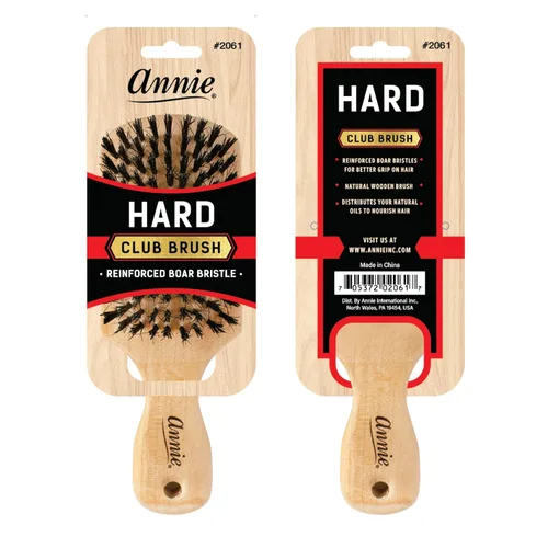 Miniatura 2 de Annie Cepillo duro de cerdas de jabalí natural Cepillo desenredante reforzado para cabello ondulado, liso, largo y corto Estilo de ondas