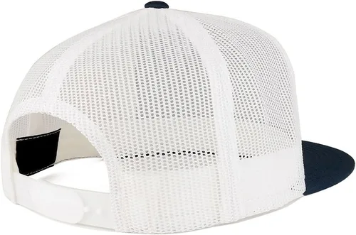 Miniatura 3 de Trendy Apparel Shop Flexfit Brand 5 Panel 2 Tone Flatbill Mesh Classic Snapback Cap