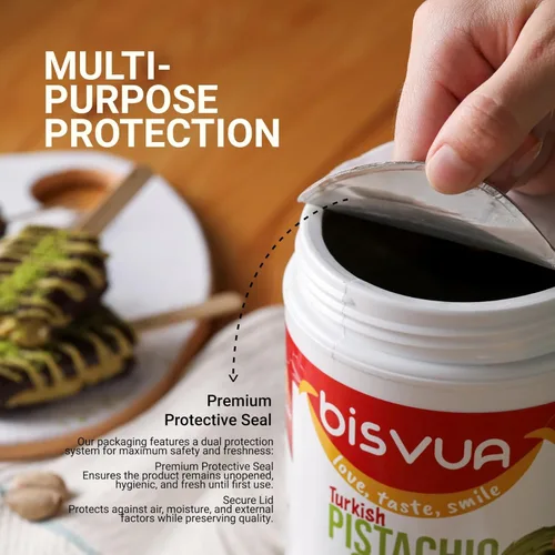 Miniatura 3 de BISVUA Mantequilla de Pistacho Premium (30%), 1 kg (2.2 lb.) - Mantequilla y Untable de Pistacho - Perfecto para el Kit de Barra de Chocolate Viral
