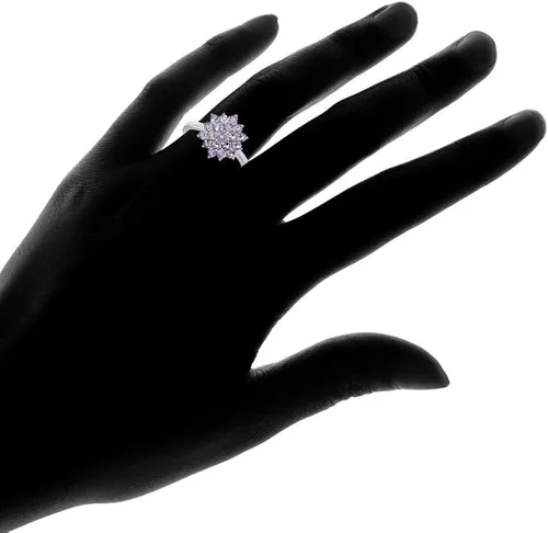 Miniatura 4 de Ice Gems - Anillo de plata de ley con amatista auténtica