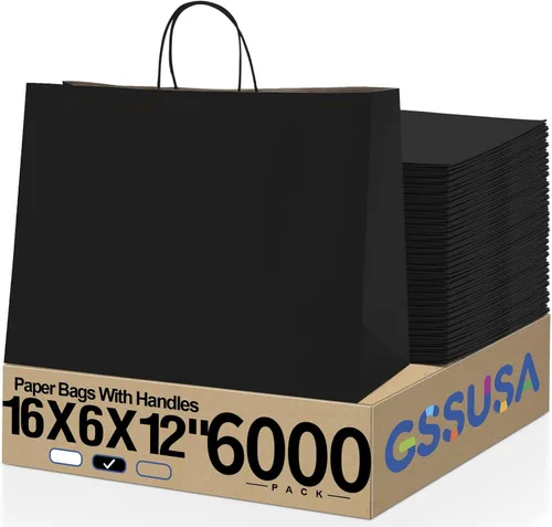 Miniatura 10 de GSSUSA Bolsas de regalo de papel de 5.25 x 3.75 x 8 pulgadas, paquete de 20000 bolsas de regalo para el día de San Valentín con asas, bolsa de papel