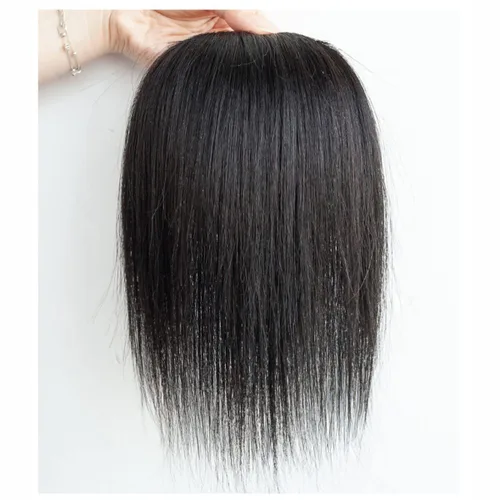 Miniatura 6 de Extensión de cabello invisible de una pieza con clip en la parte superior y lateral para mujeres, peinados de soplo de 6 pulgadas, color negro