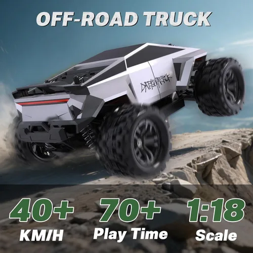 Miniatura 2 de Auto RC rápido todo terreno a escala 1:18, 40 KPH de alta velocidad 4WD vehículo eléctrico con control remoto de 2.4 GHz, camión monstruo