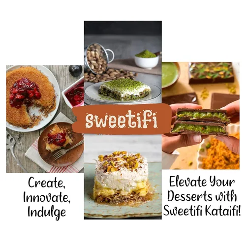 Miniatura 4 de Sweetifi Masa Kataifi en Tiras, Masa de Fillo Deshebrada, Kataifi Seca y Picada para Chocolate de Dubái, Auténtica Masa de Kataifi para Postres