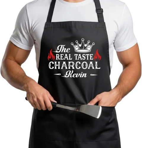 Miniatura 10 de Delantales personalizados para parrilla para hombres, regalos para hombre para el día del padre, delantales de chef a la parrilla de barbacoa