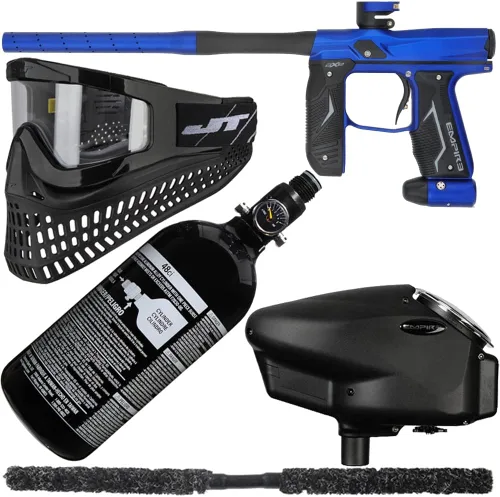 Action Village Empire Axe 2.0 Super Kit de paquete de pistola de paintball Azul polvo/Negro polvo