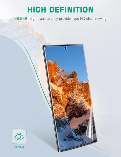 Miniatura 9 de apiker Paquete de 4 protectores de pantalla compatibles con Samsung Galaxy Note 10 Plus, película de TPU suave, compatible con sensor de huellas