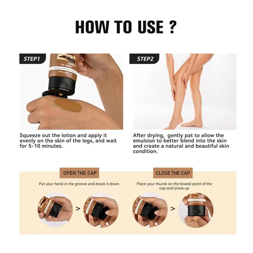 Miniatura 5 de Maquillaje de piernas impermeable con brocha, corrector corporal sin transferencia para apariencia de venas varicosas, tatuaje y cobertura