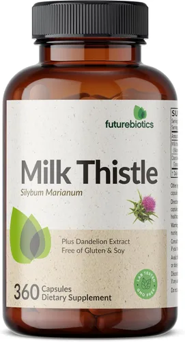 Miniatura 8 de Futurebiotics Cardo mariano silimarina, extracto de mariano y diente de león, apoyo para la salud del hígado, soporte antioxidante, desintoxicación