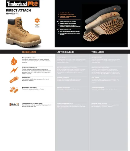 Miniatura 7 de Timberland PRO Men's Direct Attach 6 Inch Soft Toe Insulated Waterproof Industrial Work Boot