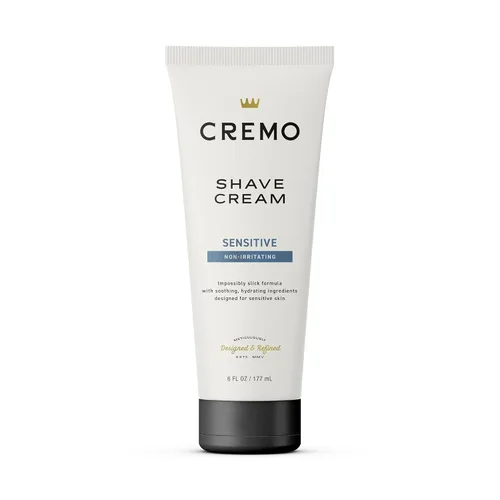 Cremo Crema de Afeitar Sensible, Crema de Afeitar Ultra-Deslizante Asombrosamente Superior para Hombres, Combate Cortadas, Cortes y Quemaduras de