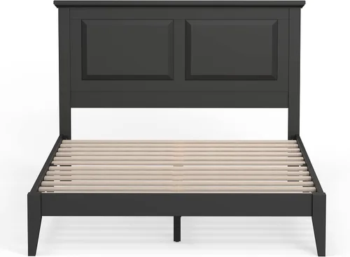 Miniatura 14 de Glenwillow Home Cama de plataforma de madera maciza estilo cabaña en tamaño matrimonial - Cereza clásica