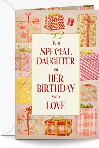 Prime Greetings Tarjeta de cumpleaños para hija, hecha en Estados Unidos, tarjeta gruesa con sobre de primera calidad empaquetada en un correo de