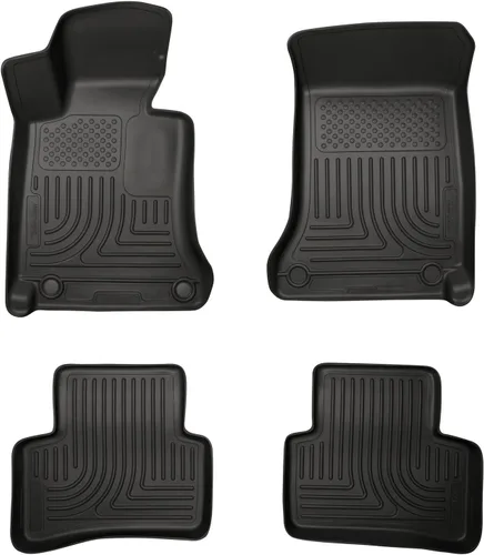 Husky Liners Weatherbeater Alfombrillas de piso | Compatible con Mercedes-Benz C200 Sedan y C350 2012-2014; Mercedes-Benz C300 2008-2014 | Delantera