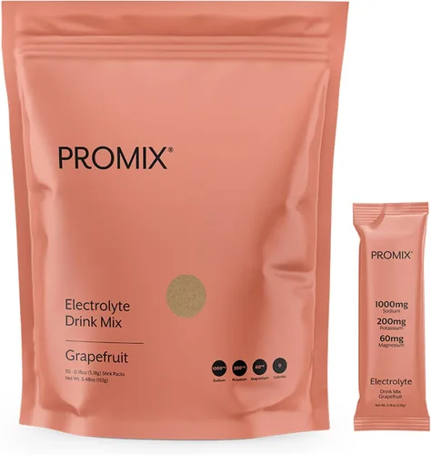 ProMix Nutrition Paquetes de hidratación en polvo de electrolitos | Sal rosa del Himalaya, magnesio, potasio, vitamina C | Sin azúcar, 30 unidades