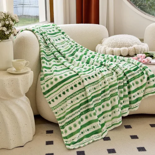Miniatura 13 de Elegant Comfort Velvet Touch Ultra Lujosa Manta/Frazada de Vellón con Estampado Navideño de Vacaciones - 50 x 60 pulgadas, (Flor de Pascua), 50 x 60
