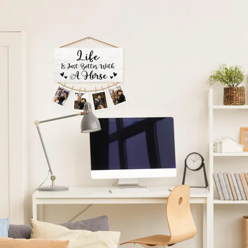 Miniatura 2 de Marco de fotos de regalo de caballos para pared, regalo de caballos para mujeres, hombres, amantes de los caballos, caballos jinete, regalos