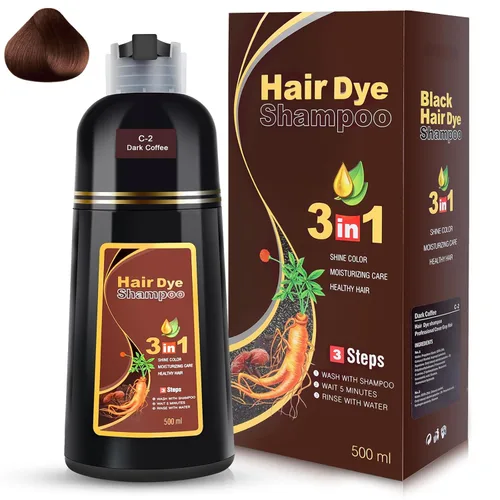 Miniatura 13 de IIIMEIDU MEIDU - Champú de tinte de cabello negro 3 en 1 para cobertura de canas, champú de color de cabello semipermanente para tinte de cabello