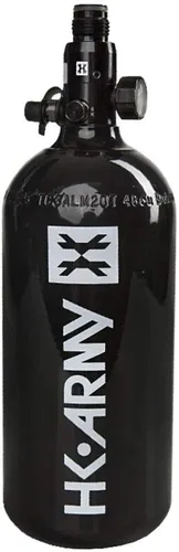 HK Army Tanque de aire comprimido de aluminio HPA para paintball con sistemas de aire - Regulador estándar Negro