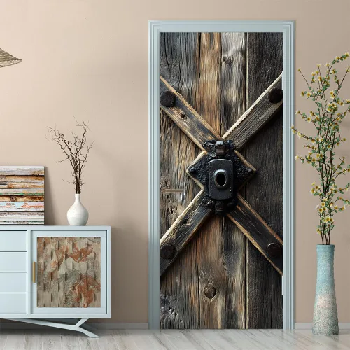 Miniatura 32 de Calcomanías 3D para puerta, murales para despegar y pegar, cocodrilo negro, calcomanías de pared, autoadhesivas, extraíbles, impermeables, de PVC