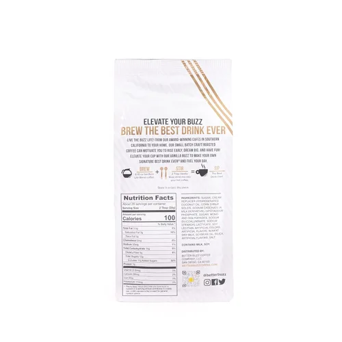 Miniatura 2 de Better Buzz Crema para Café de Vainilla (Vanilla Buzz) 20 Onzas (Paquete de 1), Crema en Polvo Mezcla de Bebida para una Experiencia de Café Latte