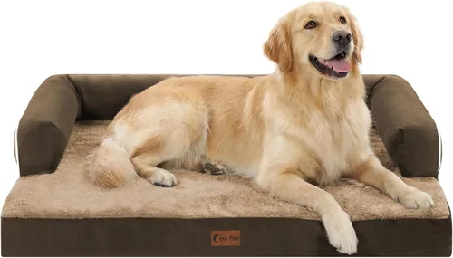 Miniatura 40 de Camas Ortopédicas para Perros de Tamaño Grande, Espuma de Celdas Impermeables tipo Huevera, Camas tipo Sofá para Perros Medianos para Jaula 35x22