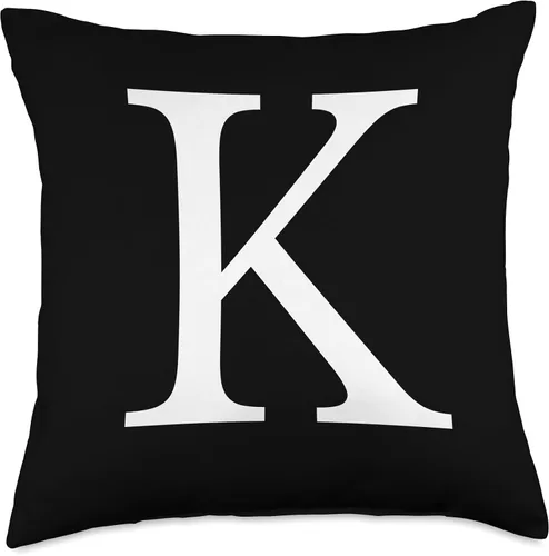 Miniatura 5 de Plaid Boutique Cute & Classy Black White Monogram Letter K - Almohada (16.0 x 16.0 in), multicolor