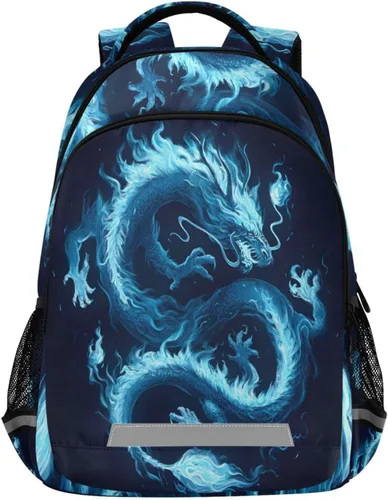 Miniatura 16 de ALAZA Mochilas de viaje con diseño de mariposa, luna y estrella, color azul turquesa, mochila escolar para hombres, mujeres, adolescentes y niños