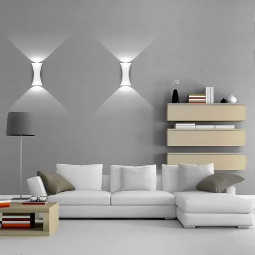 Miniatura 5 de Kawell Lámpara de pared moderna creativa de 10 W, lámpara de pared LED hacia arriba hacia abajo, impermeable, IP65, lámpara de pared de aluminio