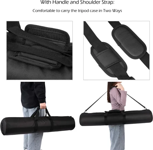 Miniatura 4 de Meking Bolsa de transporte acolchada de 39 pulgadas, funda de transporte resistente para trípode de fotografía con correa para soportes de luz