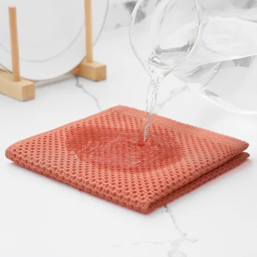 Miniatura 234 de Kitinjoy - Paños de cocina de 100 % algodón, tela de tejido gofrado, paño de limpieza ultrasuave, absorbente y de secado rápido. Beige