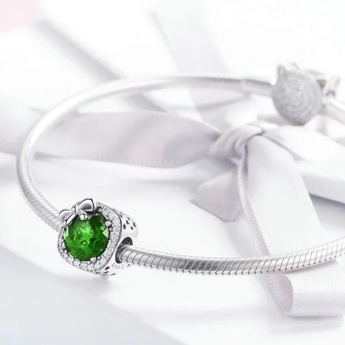 Miniatura 2 de MUERDOU Abalorio de piedra natal apto para dijes, pulsera, lazo, cumpleaños, cristal para pulsera y collar