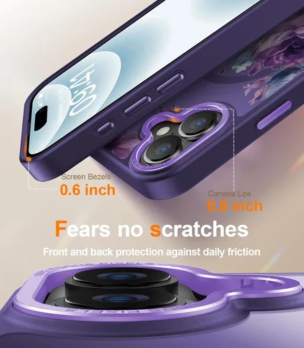 Miniatura 561 de Goodon para iPhone 15 Pro Max con protector de pantalla de privacidad, compatible con Magsafe, funda translúcida mate a prueba de golpes - Linda