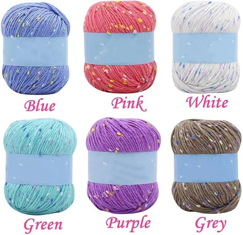 Miniatura 3 de Hilo de coser para tejer con puntos de 1.76 oz, bufanda, suéter, sombrero, ganchillo artesanal, hilo de lana elegante, simple, suave y cómodo