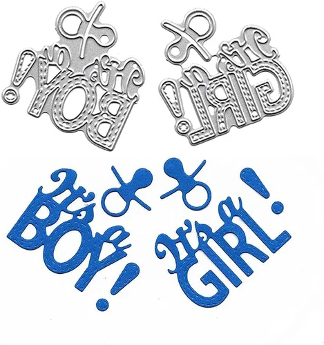 DIY Scrapbooking Artist Plantillas de troqueles de corte de metal, marco de corte artesanal, plantilla en relieve para hacer tarjetas de papel Niño