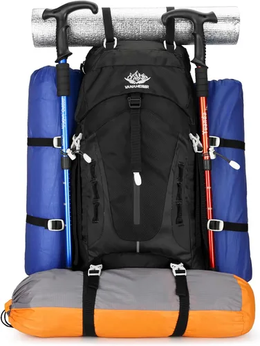 Miniatura 6 de Esup - Mochila de senderismo de 50 l para hombre, mochila de camping con cubierta de lluvia 45l+5l, mochila ligera para senderismo, mochila de viaje