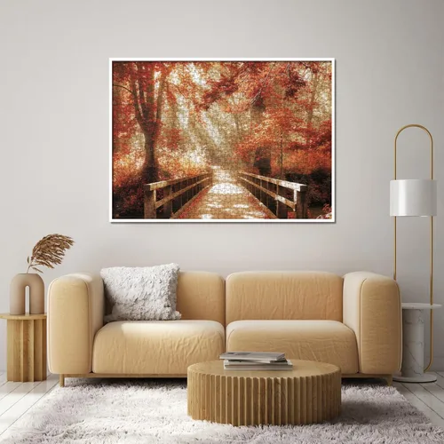 Miniatura 6 de Rompecabezas de Paisaje Forestal de Otoño para Adultos 1000 Piezas, Rompecabezas de Naturaleza y Plantas de Otoño, Rompecabezas Escénico de Árboles