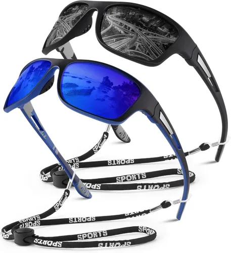 Miniatura 20 de WEAROYO - Gafas de sol polarizadas deportivas para hombres y mujeres, gafas de pesca y conducción rectangulares, protección UV400 Marco C