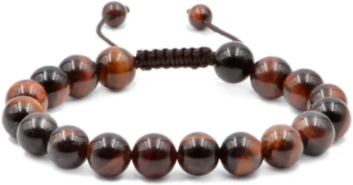 Miniatura 24 de AD Beads - Pulseras de gemas naturales de 0.39 pulgadas, cristales de sanación, macramé ajustable de 7 a 9 pulgadas