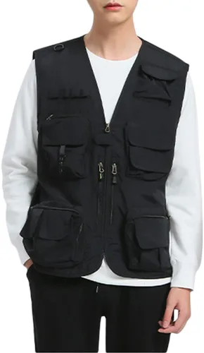 Miniatura 2 de Chaleco de pesca para hombre de verano al aire libre, de secado rápido, informal, ligero, con varios bolsillos