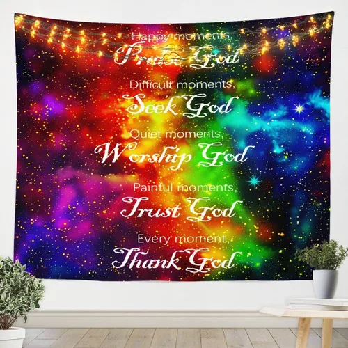 Miniatura 6 de Feelyou Tapiz para colgar en la pared de flores de cerezo para niñas, tapiz de grúa de estilo japonés amarillo y rojo, manta de pared