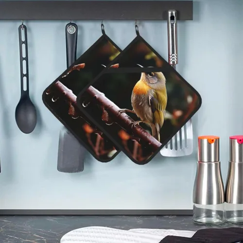 Miniatura 16 de 2 soportes para ollas para cocina, resistentes al calor, con patrón Corgi, almohadillas calientes, lavables, para cocinar, salvamanteles cuadrados